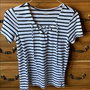 Black and white stripped shirt